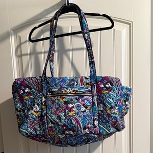 Vera Bradley Disney Quilted Paisley Duffel Bag in Blue & Purple